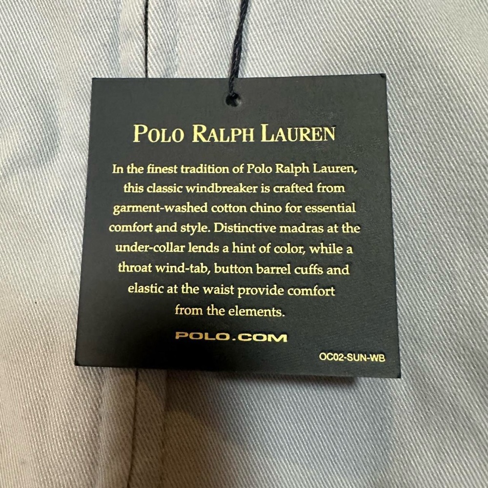 Polo Ralph Lauren Men’s NWT Blue Twill Bi Swing Full Zip Windbreaker Jacket XXL - Picture 4 of 8